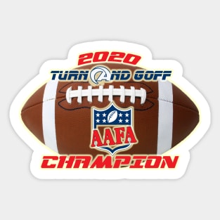 Turn and Goff 2020 AAFA Champion Sticker